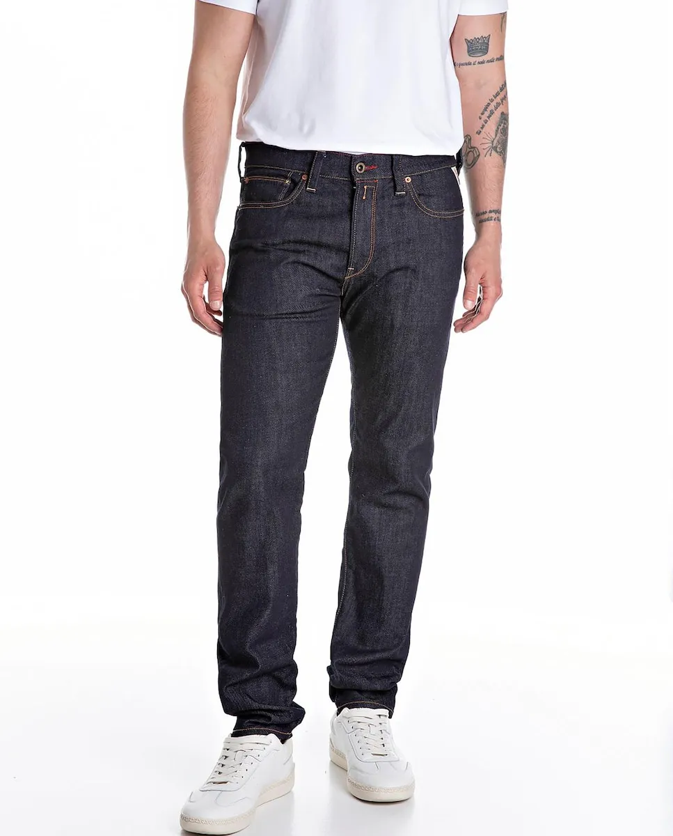 Мужские ковбойские джинсы приталенного кроя с карманами Replay, темно-синий
Мужские ковбойские джинсы приталенного кроя с карманами Replay, темно-синий