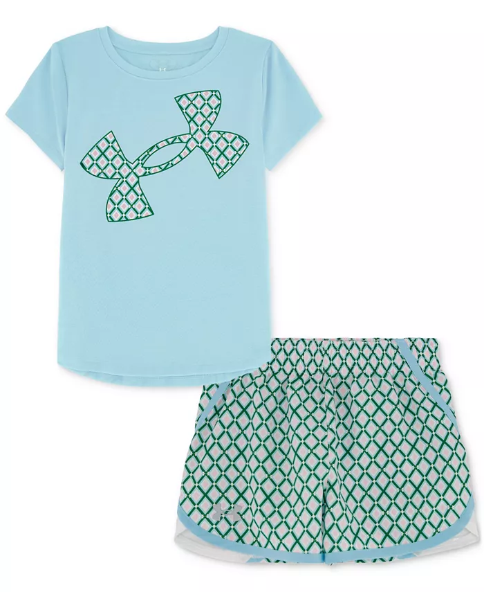 Футболка и шорты с принтом для девочек, 2-предметный комплект Under Armour, синий
Футболка и шорты с принтом для девочек, 2-предметный комплект Under Armour, синий
