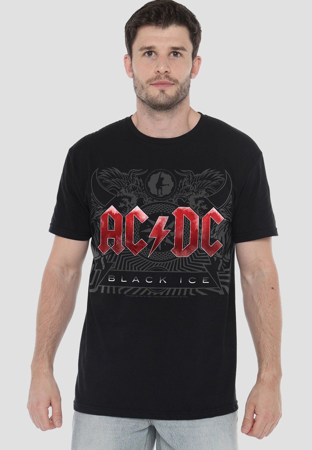 Футболка с принтом AC/DC BLACK ICE Cotton Soul, черный 
Футболка с принтом AC/DC BLACK ICE Cotton Soul, черный