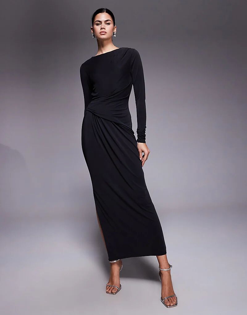 Платье макси ASOS DESIGN с драпировкой, скромное, из модального трикотажа, черного цвета
Платье макси ASOS DESIGN с драпировкой, скромное, из модального трикотажа, черного цвета