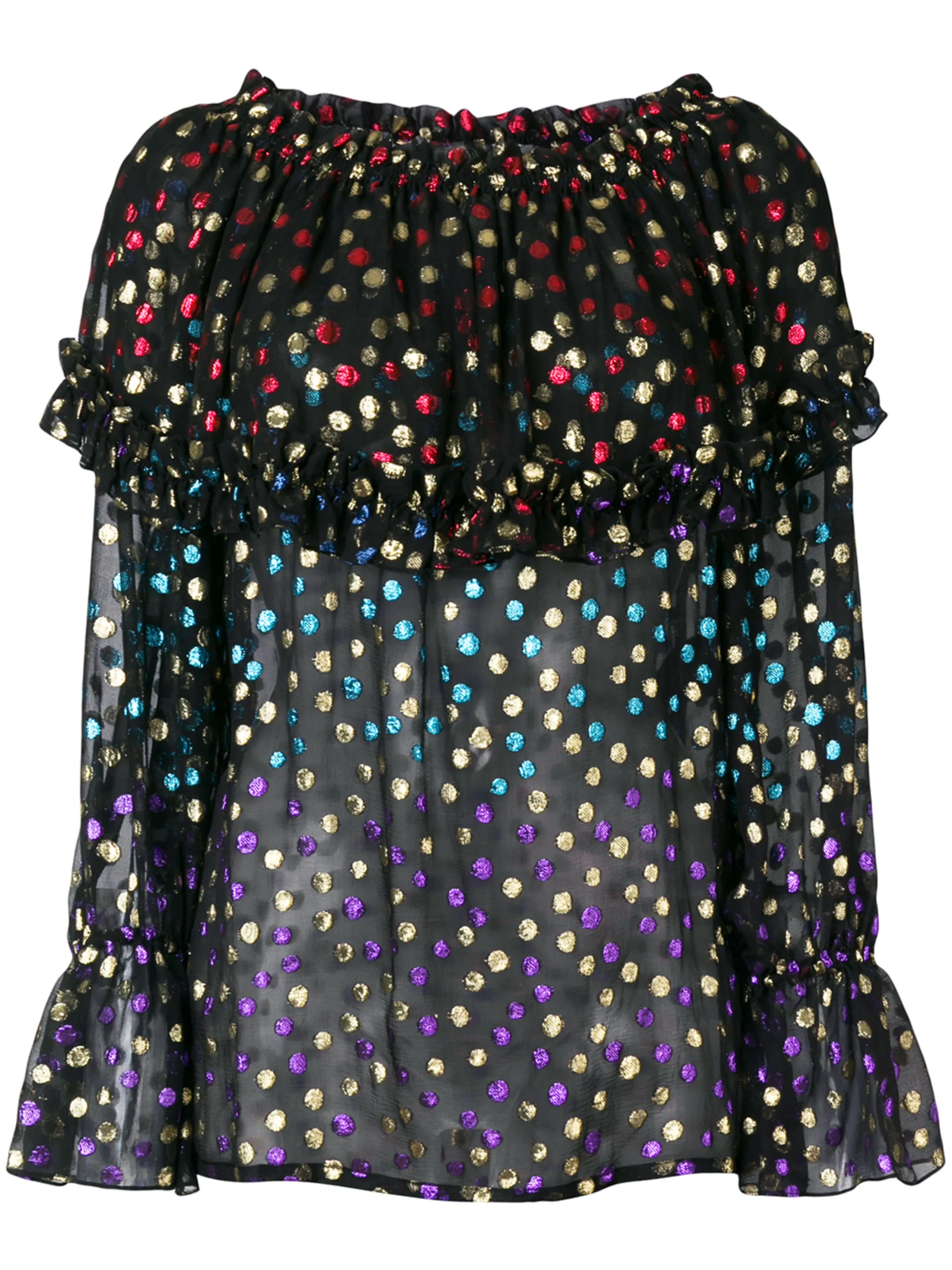 Блузка из филькупе Saint Laurent, черный
Блузка из филькупе Saint Laurent, черный