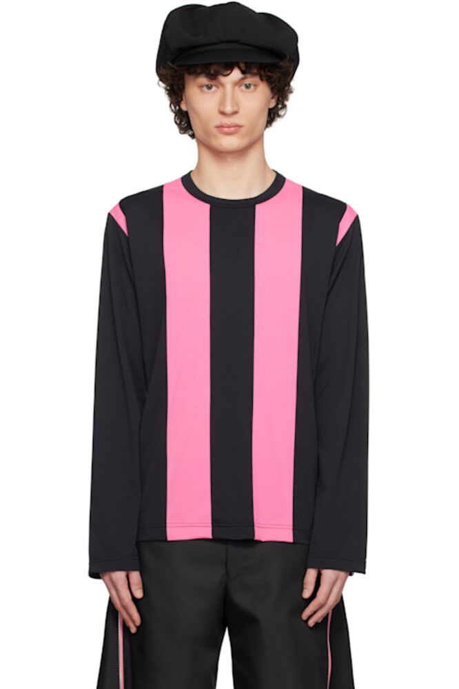 Футболка с жаккардовым узором черного и розового цветов Comme des Garçons Homme Plus
Футболка с жаккардовым узором черного и розового цветов Comme des Garçons Homme Plus