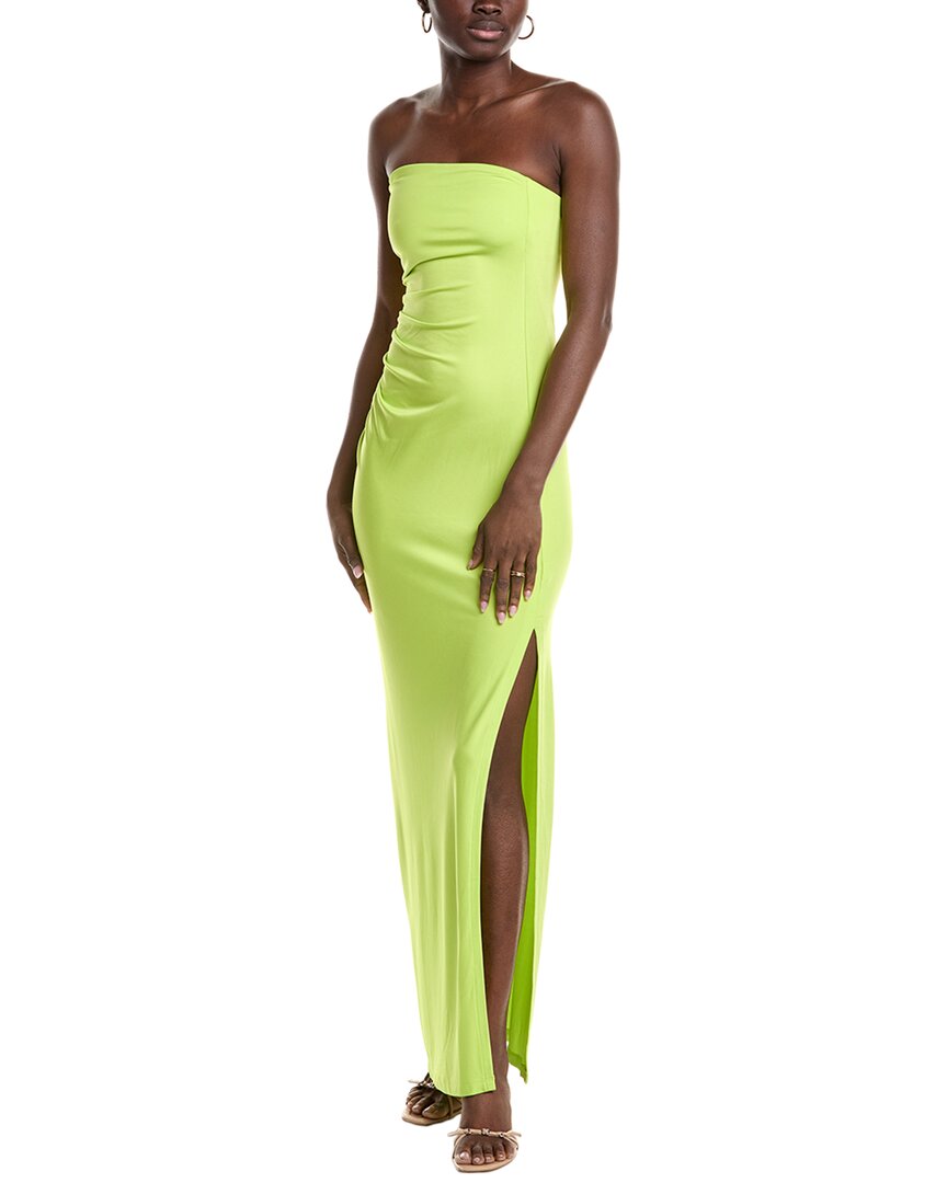 Платье макси Susana Monaco Solid Tube со сборками и разрезами, зеленый 
Платье макси Susana Monaco Solid Tube со сборками и разрезами, зеленый