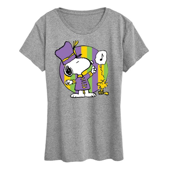 Женская футболка с принтом марширующего оркестра «Арахис Снупи Марди Гра» Licensed Character, серый
Женская футболка с принтом марширующего оркестра «Арахис Снупи Марди Гра» Licensed Character, серый