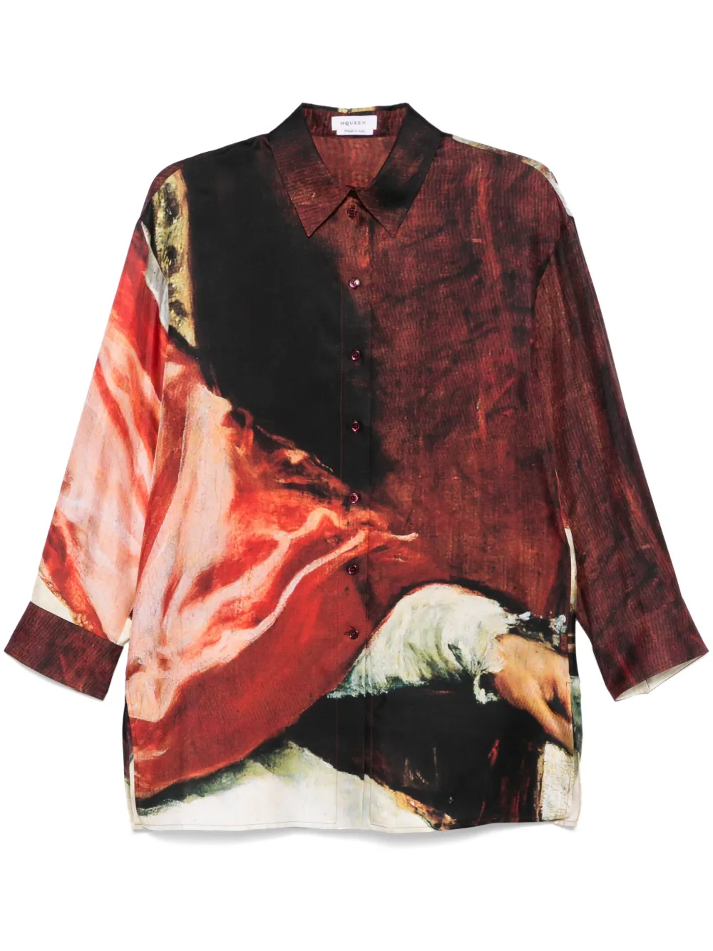 Шелковая рубашка Alexander McQueen, красный
Шелковая рубашка Alexander McQueen, красный