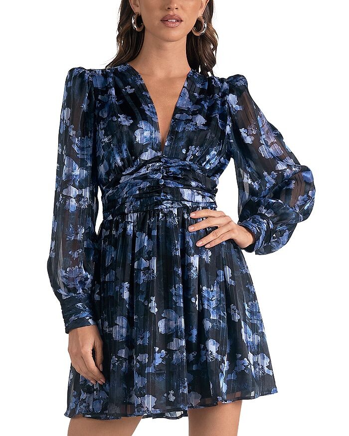 Мини-платье Elan с V-образным вырезом, синий
Мини-платье Elan с V-образным вырезом, синий