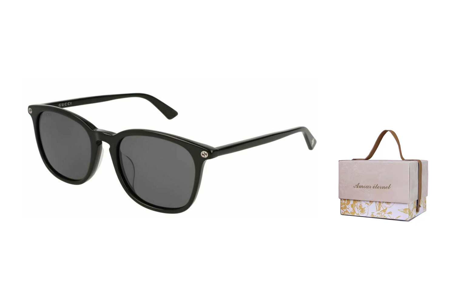 Солнцезащитные очки Gucci женские, черный / серый 
Солнцезащитные очки Gucci женские, черный / серый