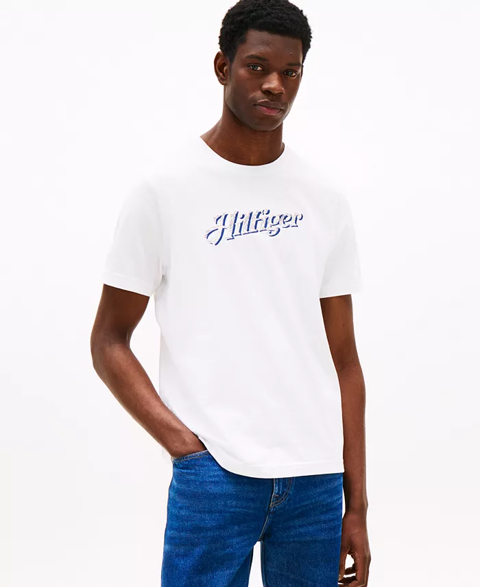 Мужская футболка с коротким рукавом и круглым вырезом с логотипом Script Tommy Hilfiger, белый
Мужская футболка с коротким рукавом и круглым вырезом с логотипом Script Tommy Hilfiger, белый