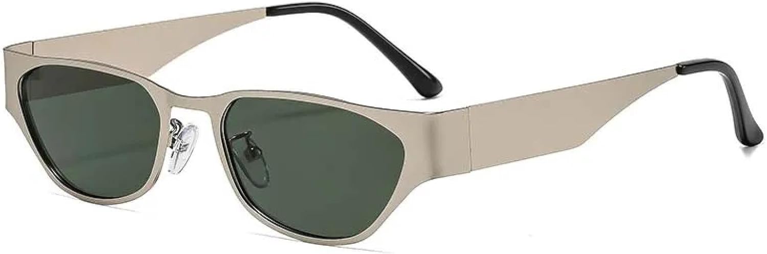 Винтажные модные металлические солнцезащитные очки в маленькой оправе «кошачий глаз» для женщин и мужчин, в стиле панк, роскошные очки с защитой от УФ-излучения TKKTLLT, Silver-green
Винтажные модные металлические солнцезащитные очки в маленькой оправе «кошачий глаз» для женщин и мужчин, в стиле панк, роскошные очки с защитой от УФ-излучения TKKTLLT, Silver-green