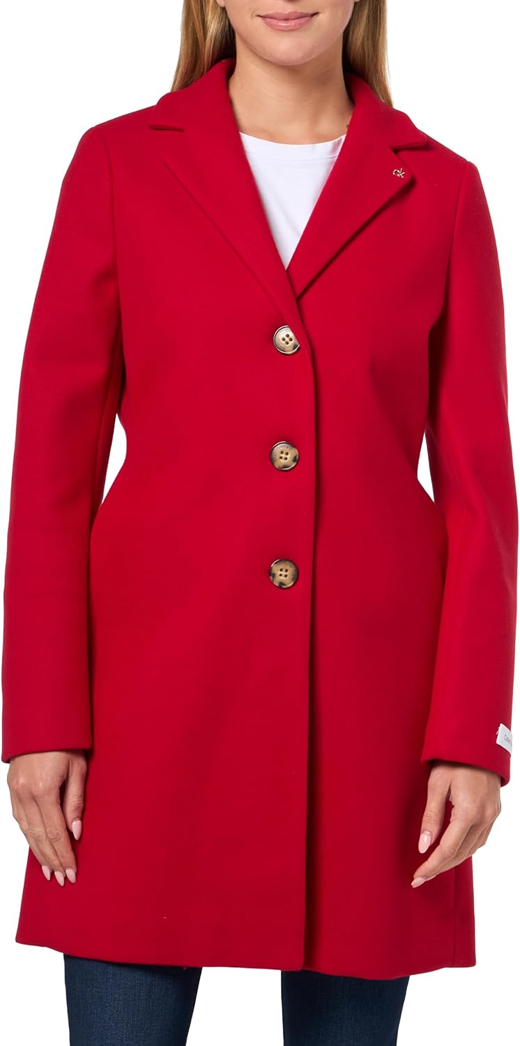 Женское классическое пальто из искусственной шерсти Calvin Klein - зимняя куртка с длинными пуговицами спереди, Cherry
Женское классическое пальто из искусственной шерсти Calvin Klein - зимняя куртка с длинными пуговицами спереди, Cherry