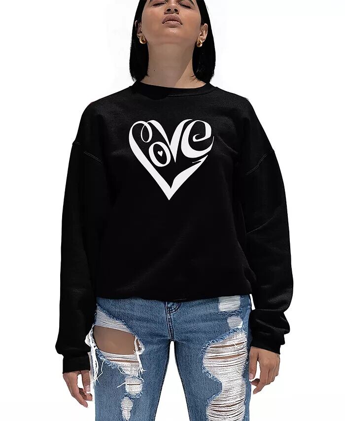 Женская толстовка с круглым вырезом и надписью Word Art Script Love Heart LA Pop Art, черный
Женская толстовка с круглым вырезом и надписью Word Art Script Love Heart LA Pop Art, черный