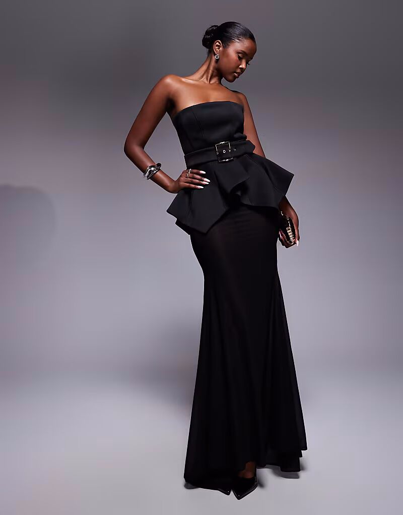 Платье макси Premium с лифом, поясом-присборкой и прозрачной юбкой из черной ткани в стиле «скуба» Asos Design
Платье макси Premium с лифом, поясом-присборкой и прозрачной юбкой из черной ткани в стиле «скуба» Asos Design