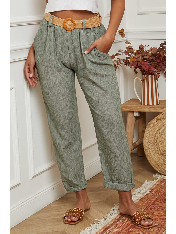 Тканевые брюки La Compagnie Du Lin, хаки
Тканевые брюки La Compagnie Du Lin, хаки