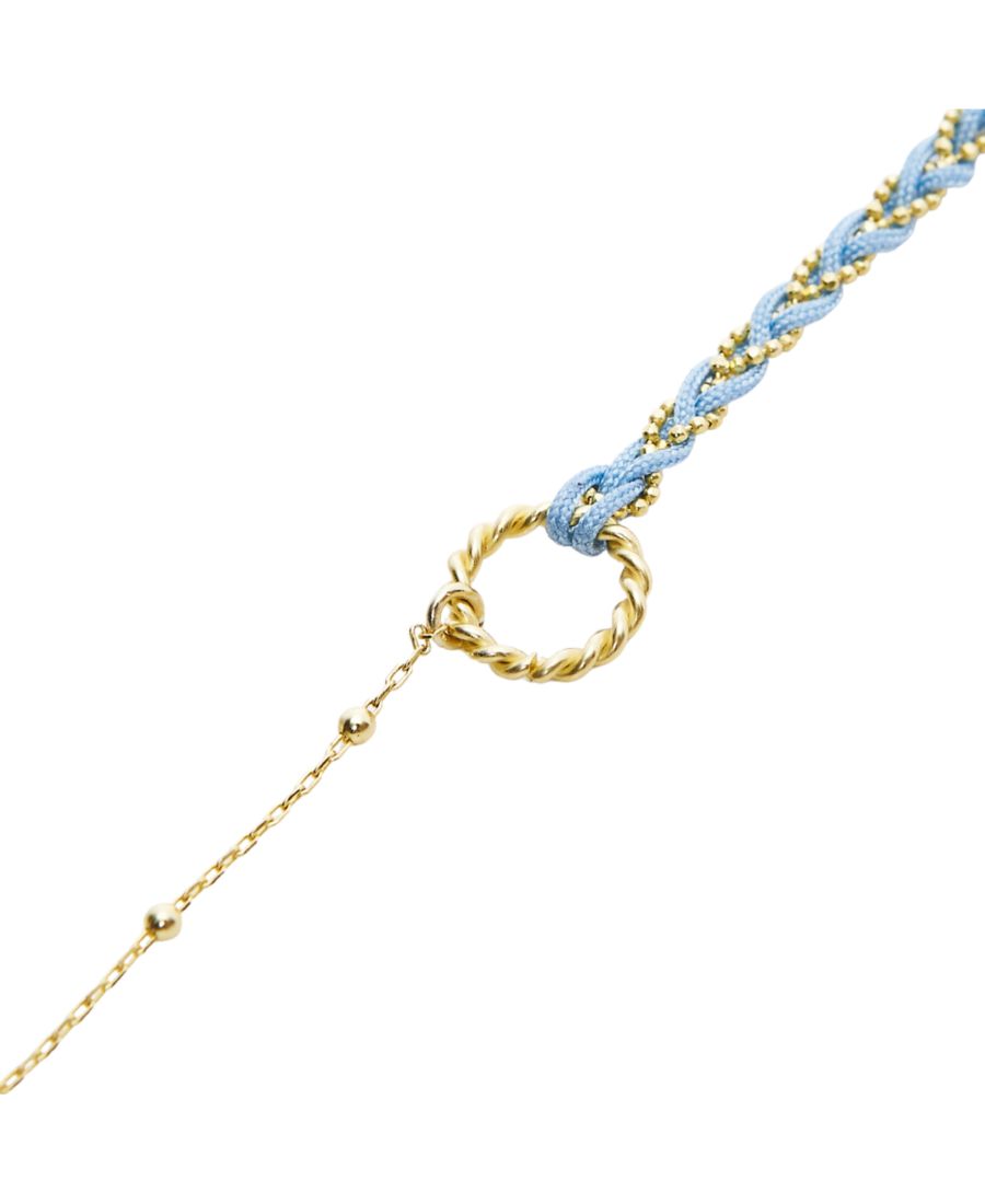 Браслет ручной работы из плетеной веревки и цепочек из стерлингового серебра с бусинами Spero London, Light blue
Браслет ручной работы из плетеной веревки и цепочек из стерлингового серебра с бусинами Spero London, Light blue