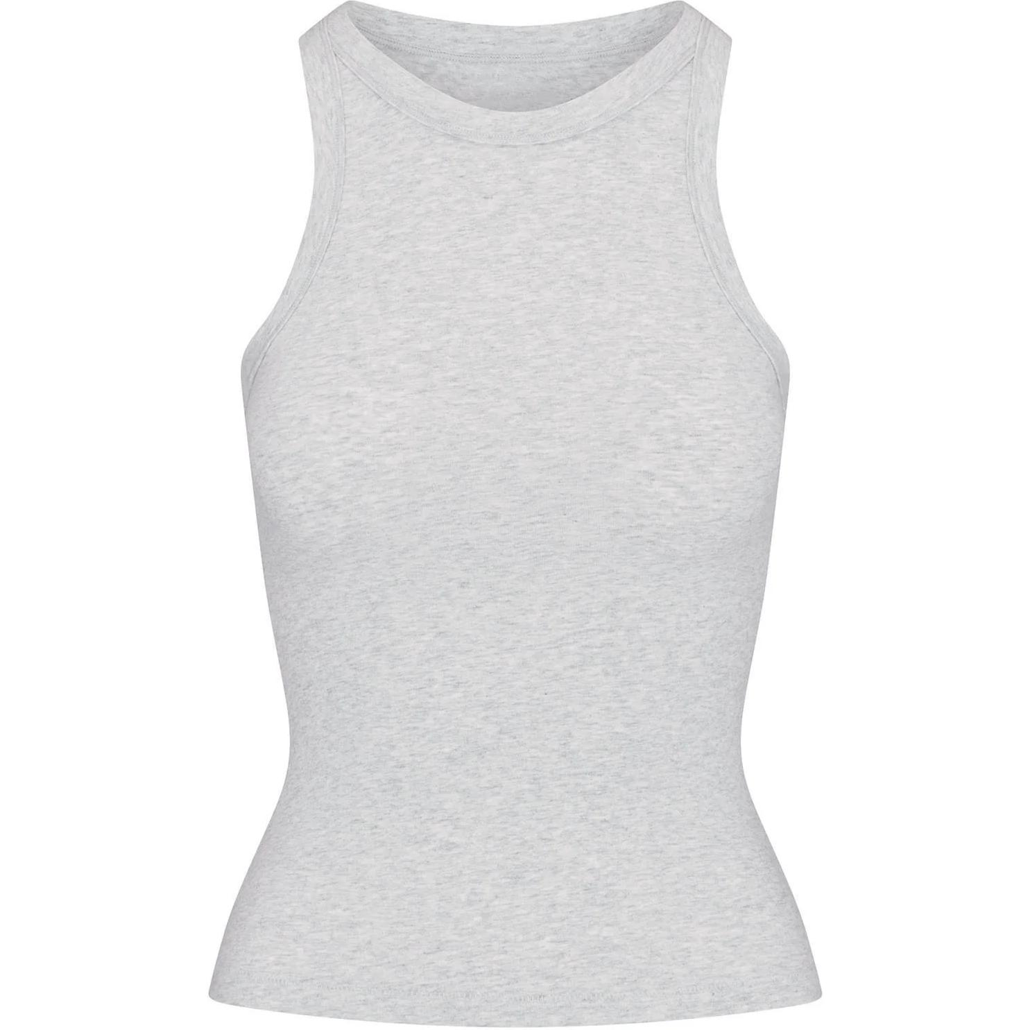 Топ-майка SKIMS женская светло-серый меланж 
Топ-майка SKIMS женская светло-серый меланж