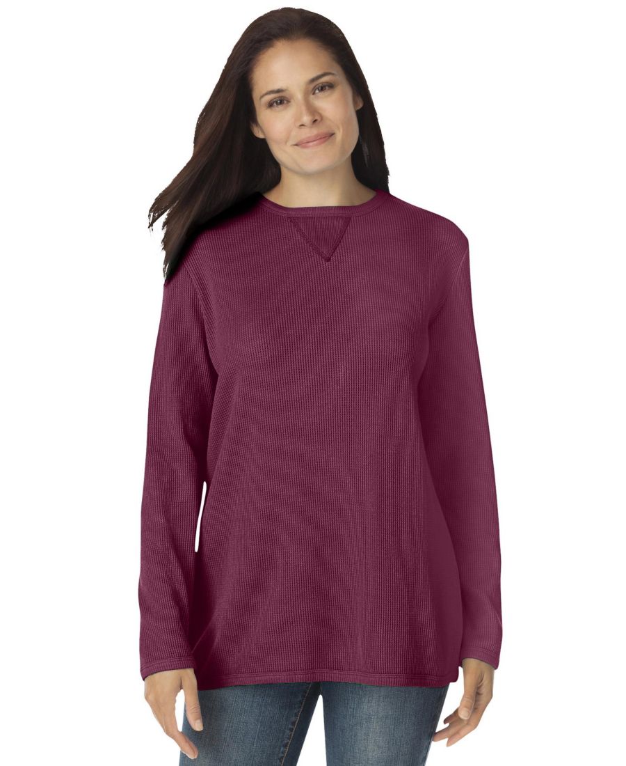 Термотолстовка Plus Size Within из ультрамягкой вафельной ткани Woman Within, Deep claret
Термотолстовка Plus Size Within из ультрамягкой вафельной ткани Woman Within, Deep claret