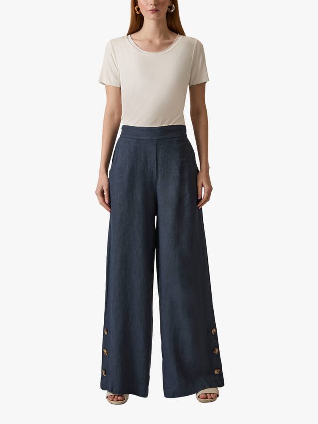 Льняные брюки с пуговицами James Lakeland, Navy
Льняные брюки с пуговицами James Lakeland, Navy