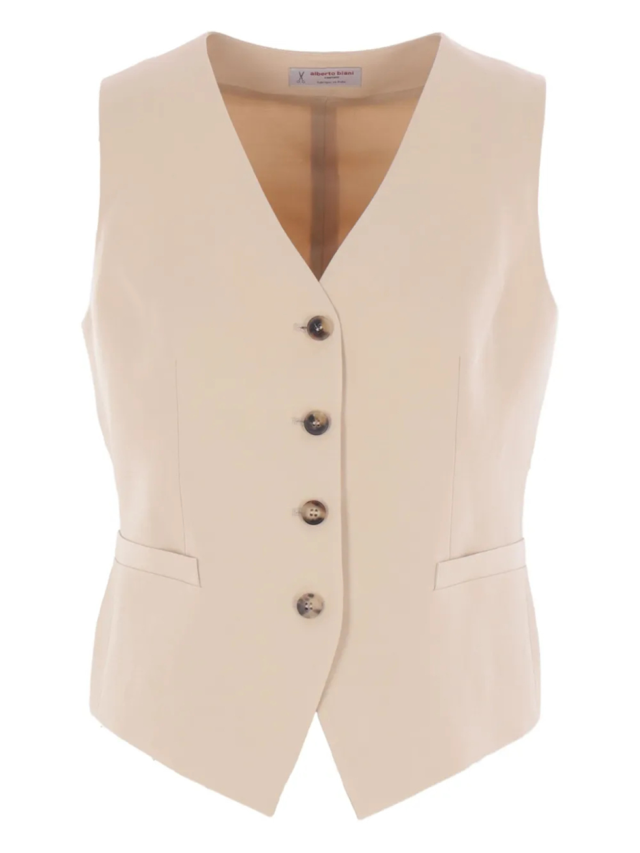 Однобортный жилет Alberto Biani, нейтральный
Однобортный жилет Alberto Biani, нейтральный