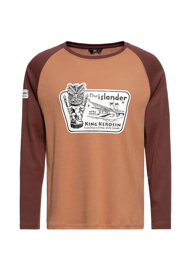 Рубашка с длинными рукавами реглан островитянин King Kerosin, цвет latte macchiato
Рубашка с длинными рукавами реглан островитянин King Kerosin, цвет latte macchiato