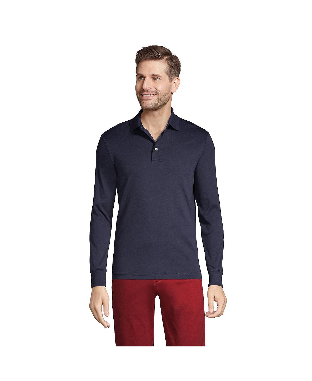 Мужская супермягкая рубашка-поло Supima с длинными рукавами Lands' End
Мужская супермягкая рубашка-поло Supima с длинными рукавами Lands' End