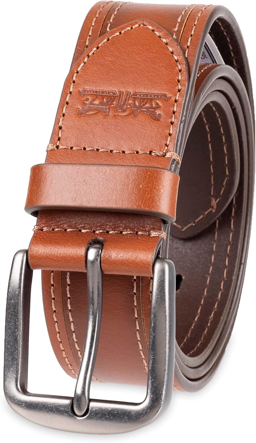 Мужской ремень Levi's из коричневой и бежевой кожи для повседневной носки. Джинсы., Tan Double Stitch
Мужской ремень Levi's из коричневой и бежевой кожи для повседневной носки. Джинсы., Tan Double Stitch