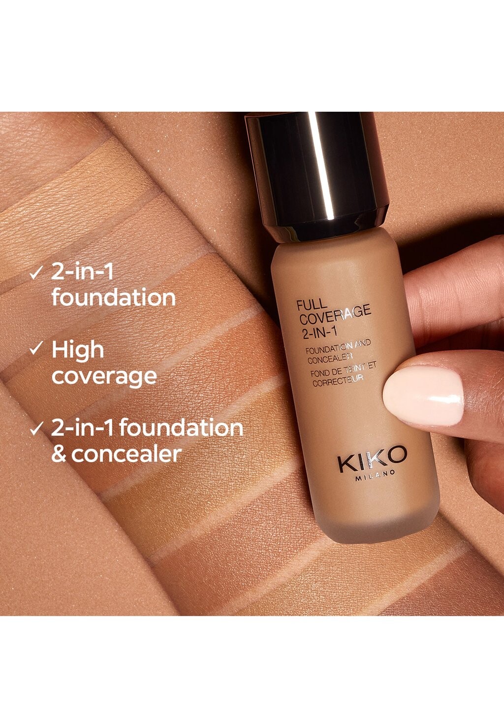 Консилер FULL COVERAGE 2 IN 1 FOUNDATION AND CONCEALER KIKO Milano
Консилер FULL COVERAGE 2 IN 1 FOUNDATION AND CONCEALER KIKO Milano