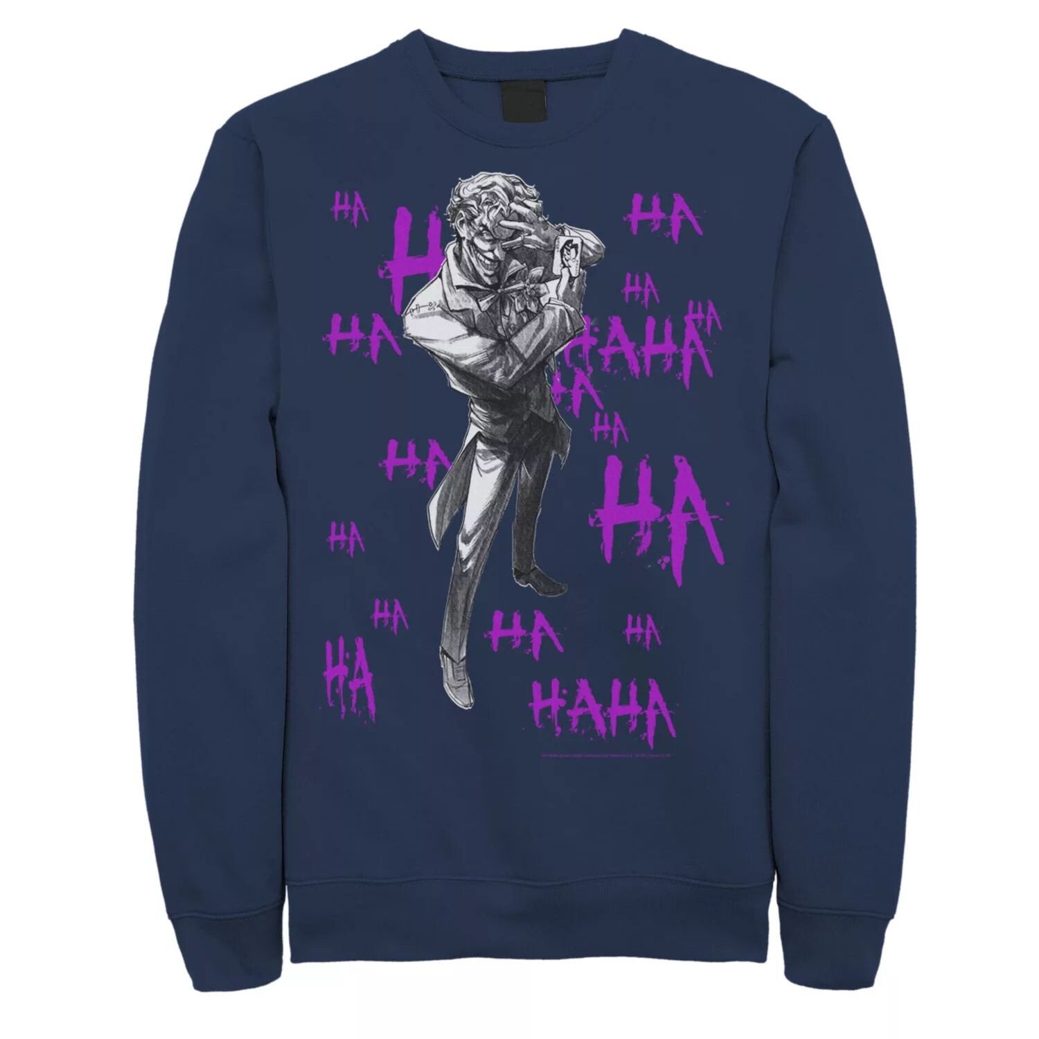 Мужской свитшот с портретом Джокера ХАХАХА DC Comics, синий
Мужской свитшот с портретом Джокера ХАХАХА DC Comics, синий