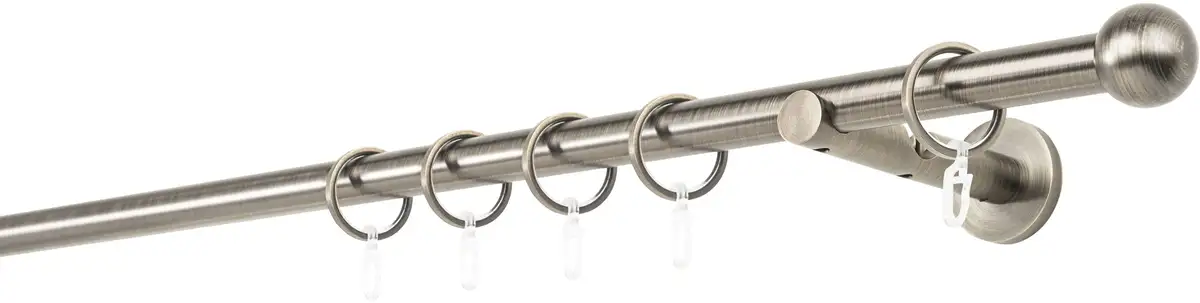 Карниз для штор mydeco "Шариковый настенный кронштейн, 20 мм, 12 см", 1 направляющая, фиксированный размер 230 см, цвет bronzefarben
Карниз для штор mydeco "Шариковый настенный кронштейн, 20 мм, 12 см", 1 направляющая, фиксированный размер 230 см, цвет bronzefarben