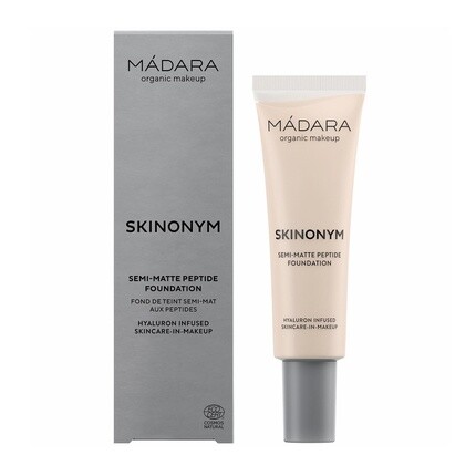 Skinonym Semi-Matte Peptide Foundation 30 мл оттенок слоновая кость Madara 
Skinonym Semi-Matte Peptide Foundation 30 мл оттенок слоновая кость Madara