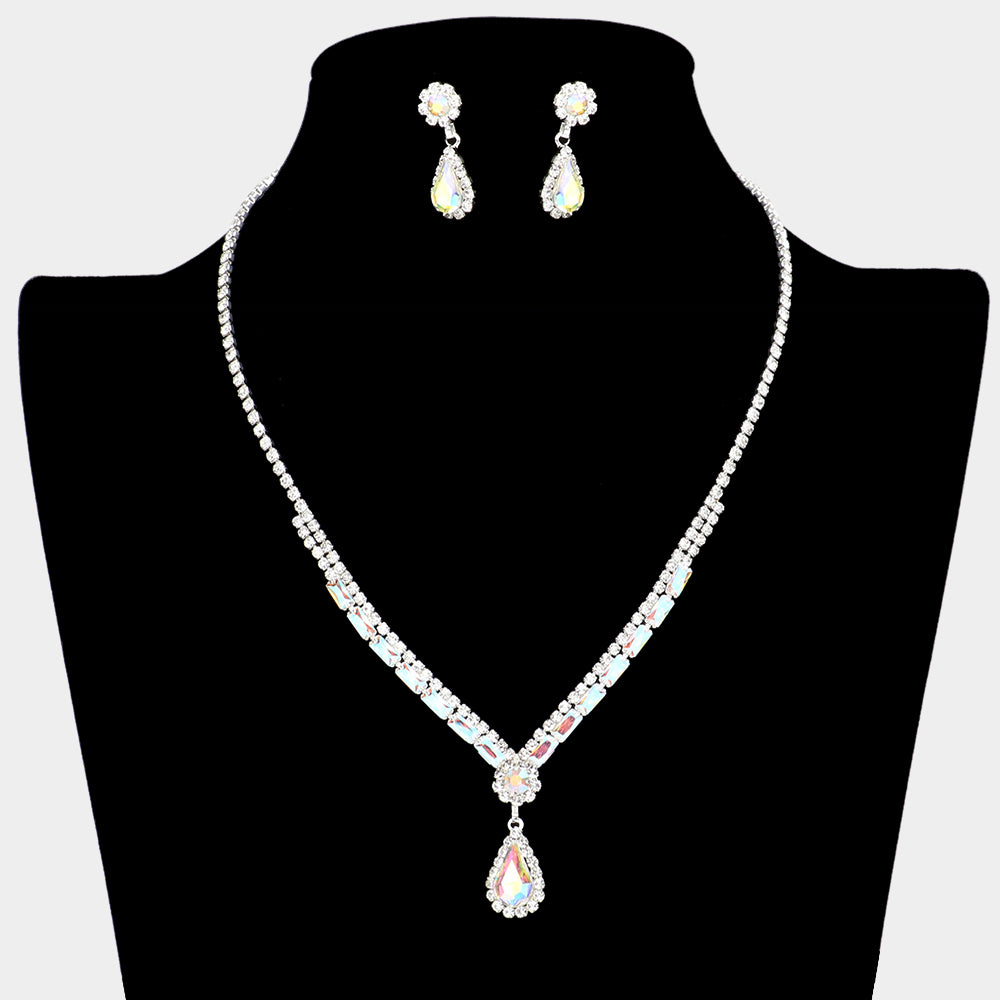 Ожерелье с каплевидным камнем и стразами Fashnzfab, Ab, Silver
Ожерелье с каплевидным камнем и стразами Fashnzfab, Ab, Silver