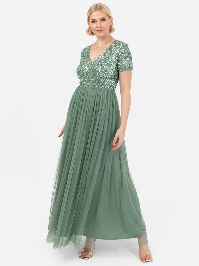 Макси-платье с v-образным вырезом и блестками Maya Deluxe, цвет Deep Mint
Макси-платье с v-образным вырезом и блестками Maya Deluxe, цвет Deep Mint