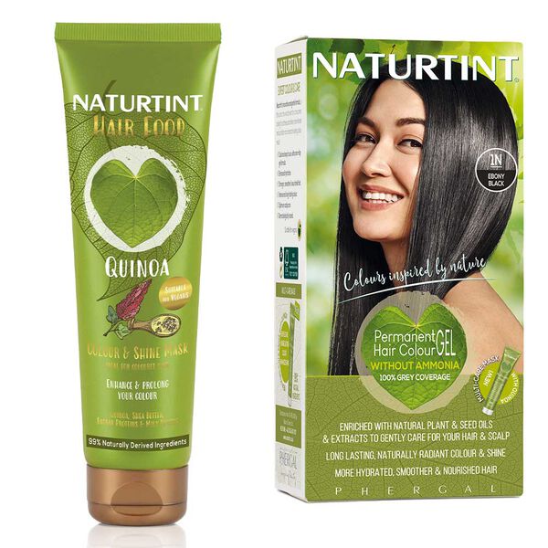 Набор: Маска для волос «Киноа», 150 мл + 1 шт. Краска для волос «Черное эбони», 170 мл Naturtint Hair food
Набор: Маска для волос «Киноа», 150 мл + 1 шт. Краска для волос «Черное эбони», 170 мл Naturtint Hair food