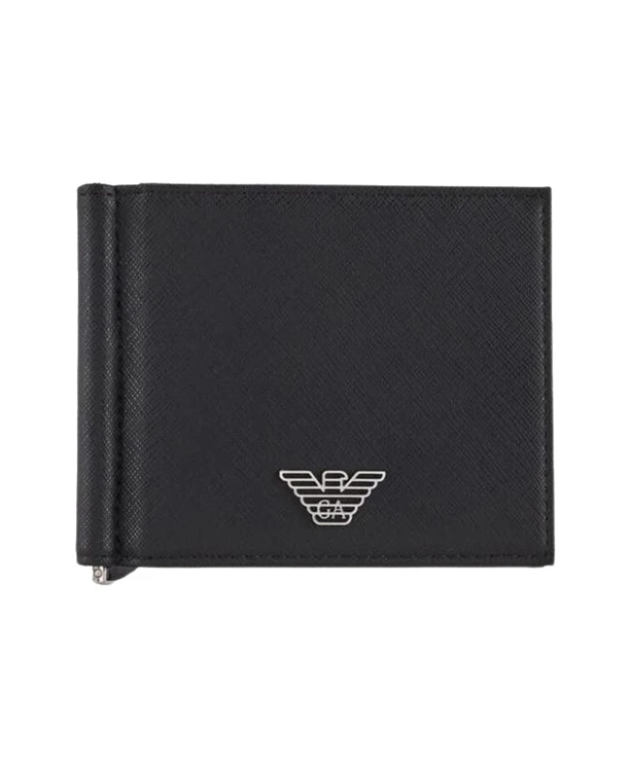 Минималистичный кошелек с металлическим зажимом Emporio Armani, черный
Минималистичный кошелек с металлическим зажимом Emporio Armani, черный