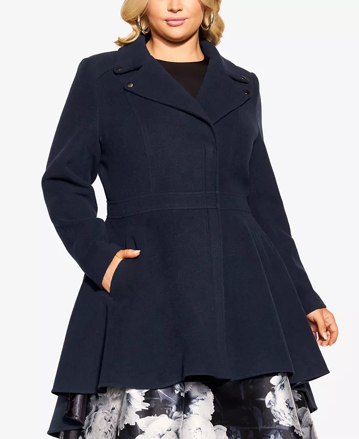 Женское пальто с жабо Hi Lo CITY CHIC, синий
Женское пальто с жабо Hi Lo CITY CHIC, синий