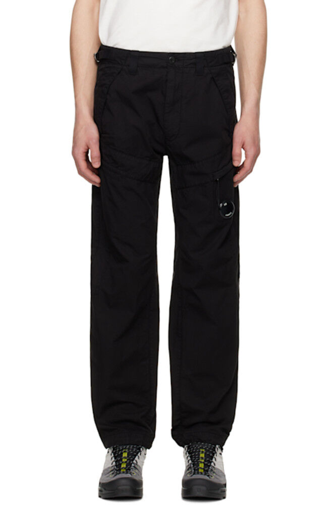 Черные брюки-карго из хлопкового габардина C.P. Company
Черные брюки-карго из хлопкового габардина C.P. Company