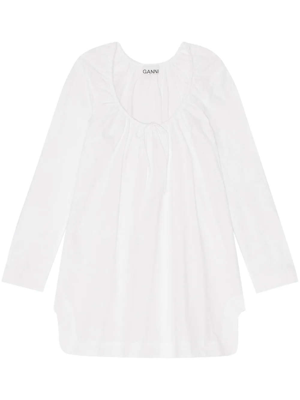 Платье мини из органического хлопка GANNI, белый
Платье мини из органического хлопка GANNI, белый