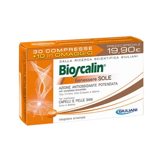 Bioscalin Benessere Sole Добавка для волос и кожи 30+10 таблеток
Bioscalin Benessere Sole Добавка для волос и кожи 30+10 таблеток