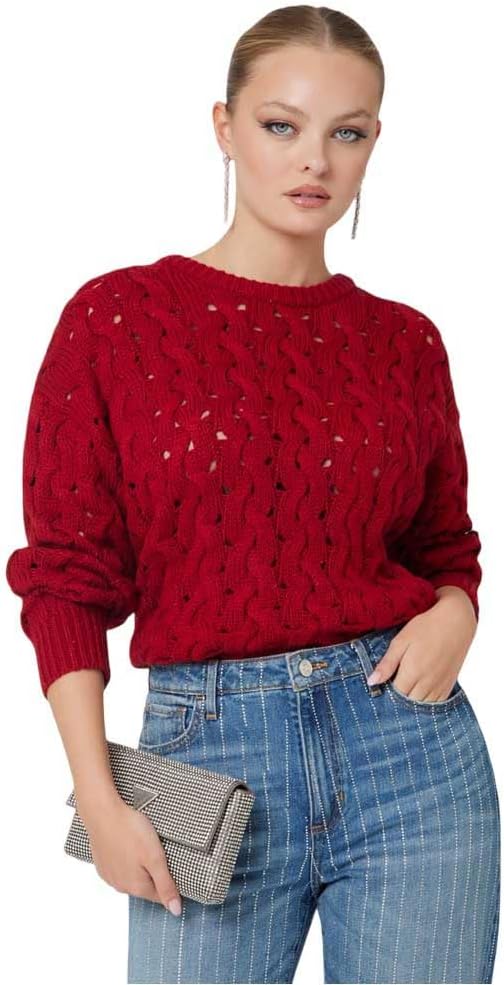 GUESS Tawnya свитер с пайетками и открытой вязкой, Siren Red Multi
GUESS Tawnya свитер с пайетками и открытой вязкой, Siren Red Multi