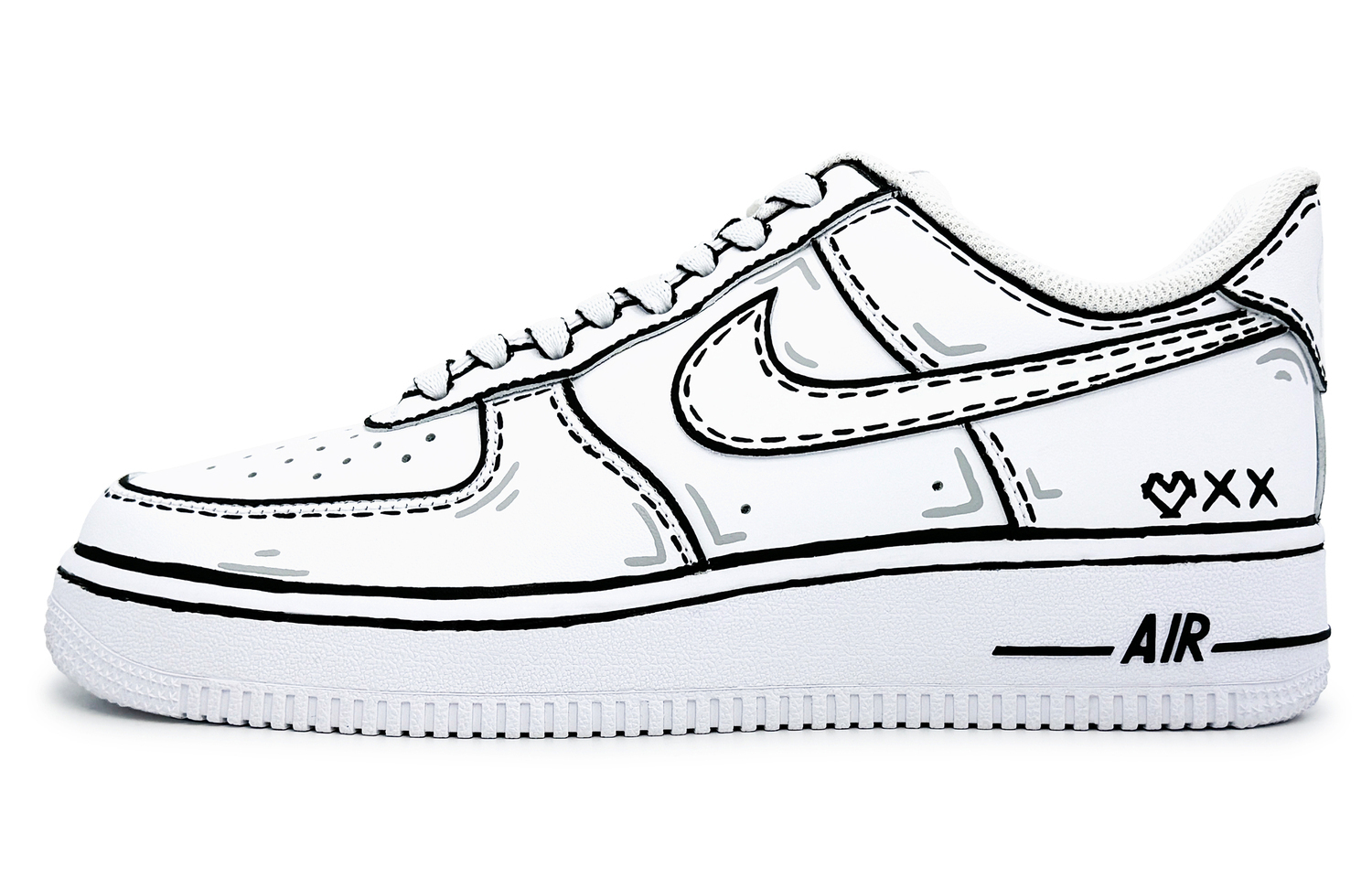 Кроссовки Nike Air Force 1 противоскользящие износостойкие мужские низкие для скейтбординга бело-черные, цвет White Black
Кроссовки Nike Air Force 1 противоскользящие износостойкие мужские низкие для скейтбординга бело-черные, цвет White Black