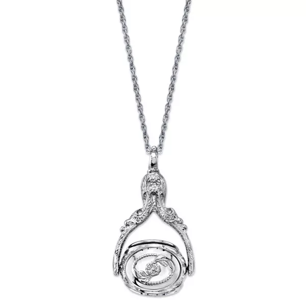 Серебристое колье с 3-сторонним медальоном-вращалкой, 30 дюймов 2028, silver
Серебристое колье с 3-сторонним медальоном-вращалкой, 30 дюймов 2028, silver