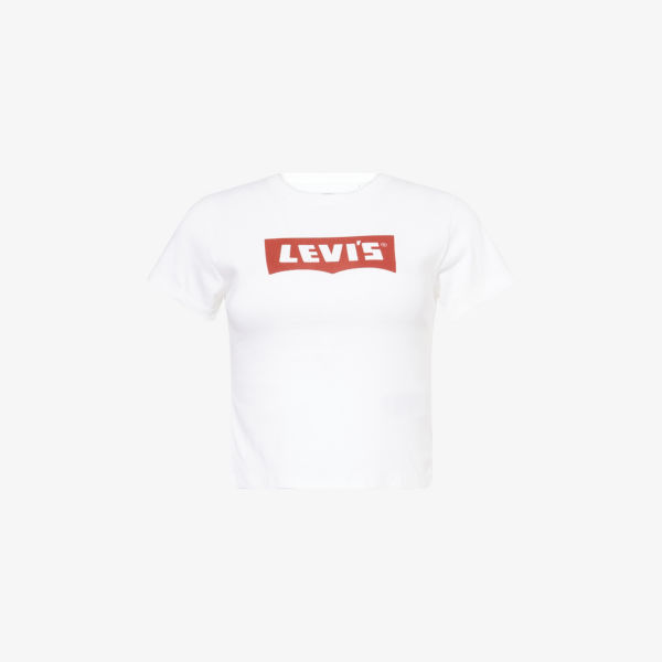 Спортивная футболка Levis из хлопкового джерси, белый 
Спортивная футболка Levis из хлопкового джерси, белый
