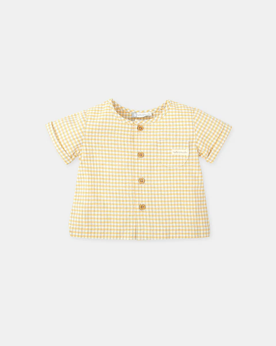 Желтая клетчатая рубашка с короткими рукавами для мальчика Tutto Piccolo, желтый
Желтая клетчатая рубашка с короткими рукавами для мальчика Tutto Piccolo, желтый