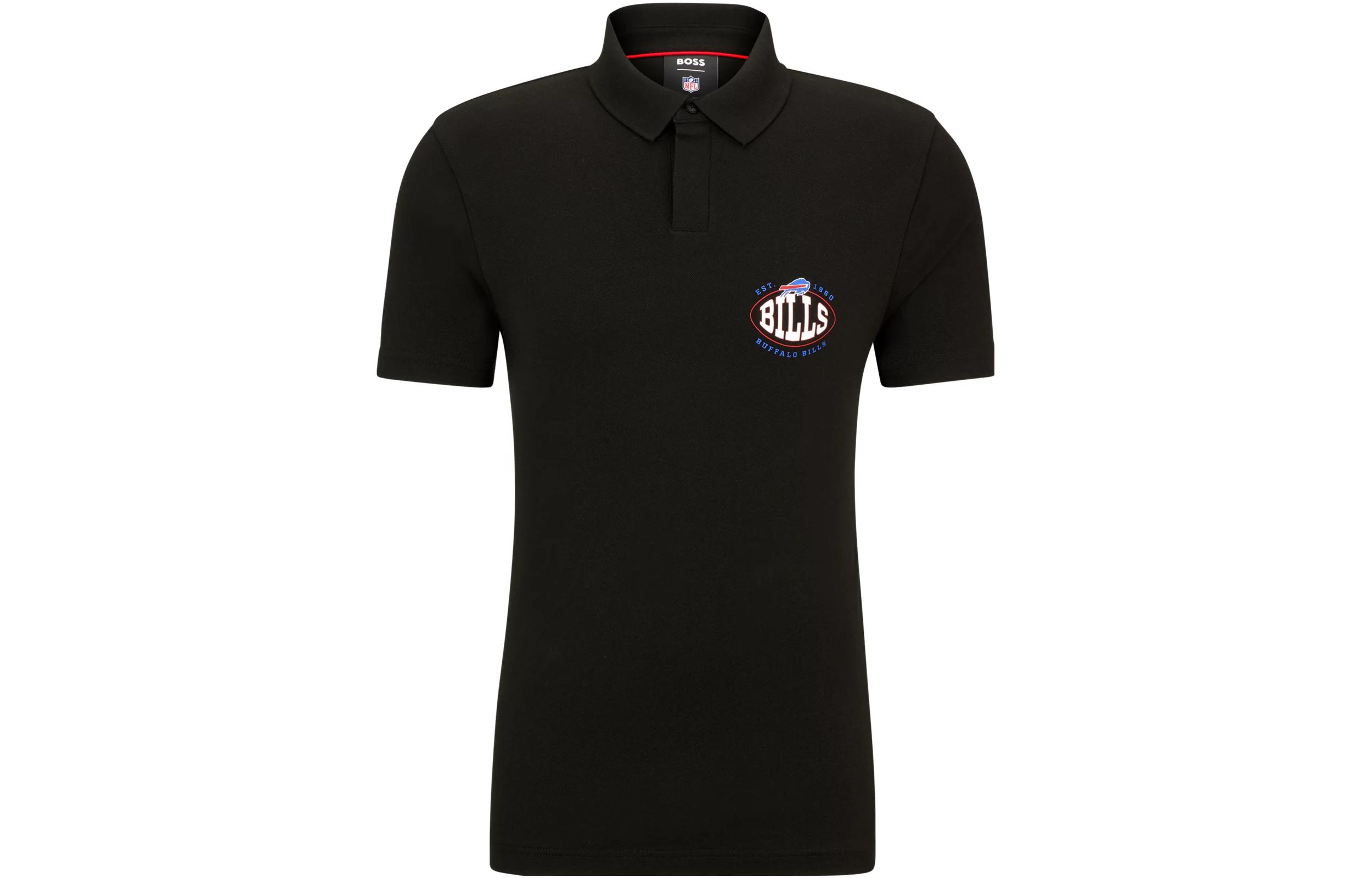 Футболка поло из хлопкового пике X NFL с совместным брендингом Мужская черная HUGO BOSS 
Футболка поло из хлопкового пике X NFL с совместным брендингом Мужская черная HUGO BOSS