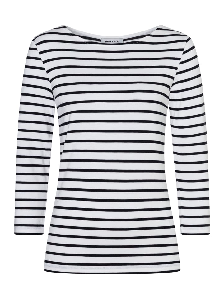 More & More Мягкая базовая полосатая рубашка с рукавами 3/4, трикотажная, в широкую полоску
More & More Мягкая базовая полосатая рубашка с рукавами 3/4, трикотажная, в широкую полоску