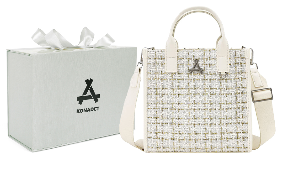 KONADCT Искусственная кожаная сумка-шоппер через плечо унисекс среднего размера черная, White Box
KONADCT Искусственная кожаная сумка-шоппер через плечо унисекс среднего размера черная, White Box