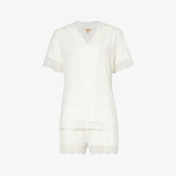 Пижамный комплект Malou из эластичного модала с кружевной отделкой Eberjey, слоновая кость
Пижамный комплект Malou из эластичного модала с кружевной отделкой Eberjey, слоновая кость