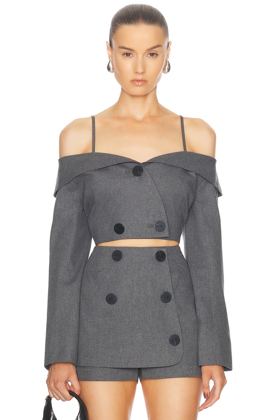 Двубортный топ с открытыми плечами MATTHEW BRUCH, цвет Charcoal Flannel
Двубортный топ с открытыми плечами MATTHEW BRUCH, цвет Charcoal Flannel