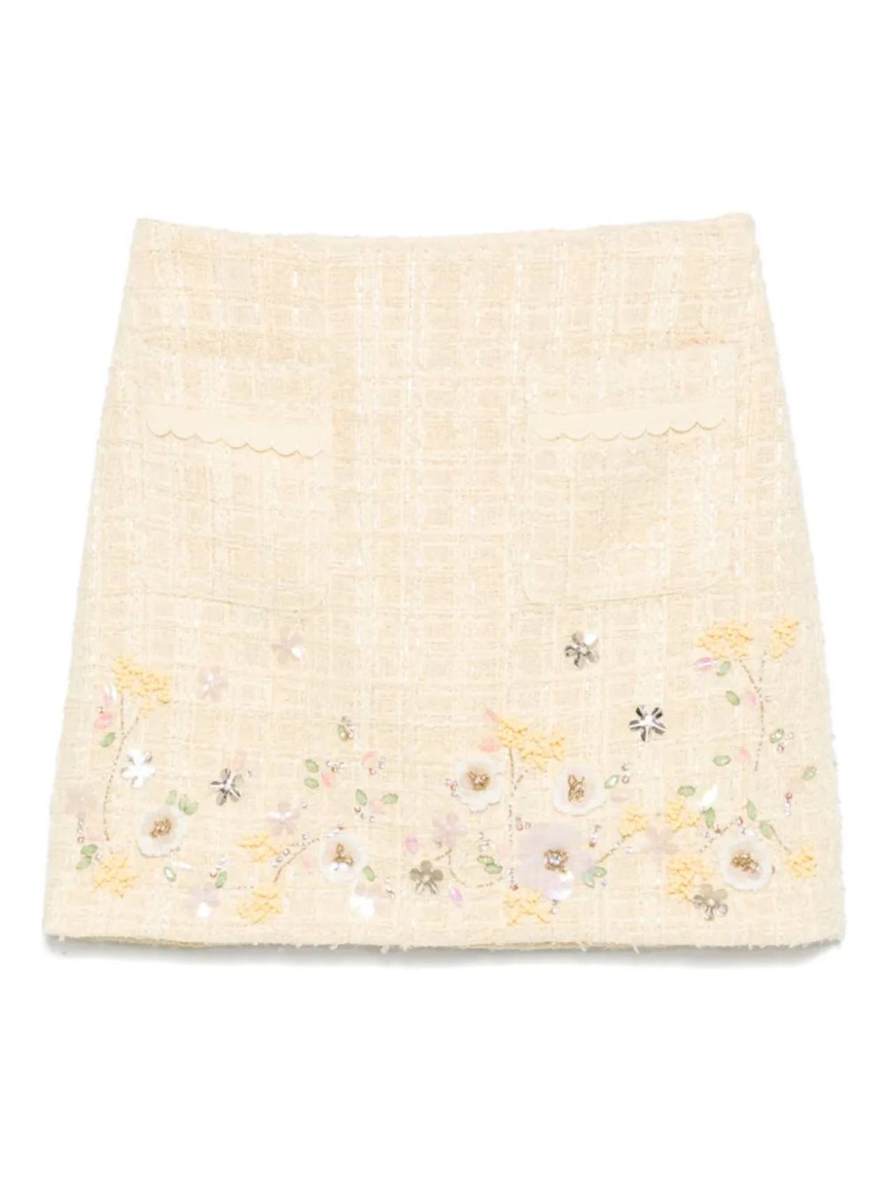 Твидовая мини-юбка Elisabetta Franchi с цветочной вышивкой, желтый
Твидовая мини-юбка Elisabetta Franchi с цветочной вышивкой, желтый