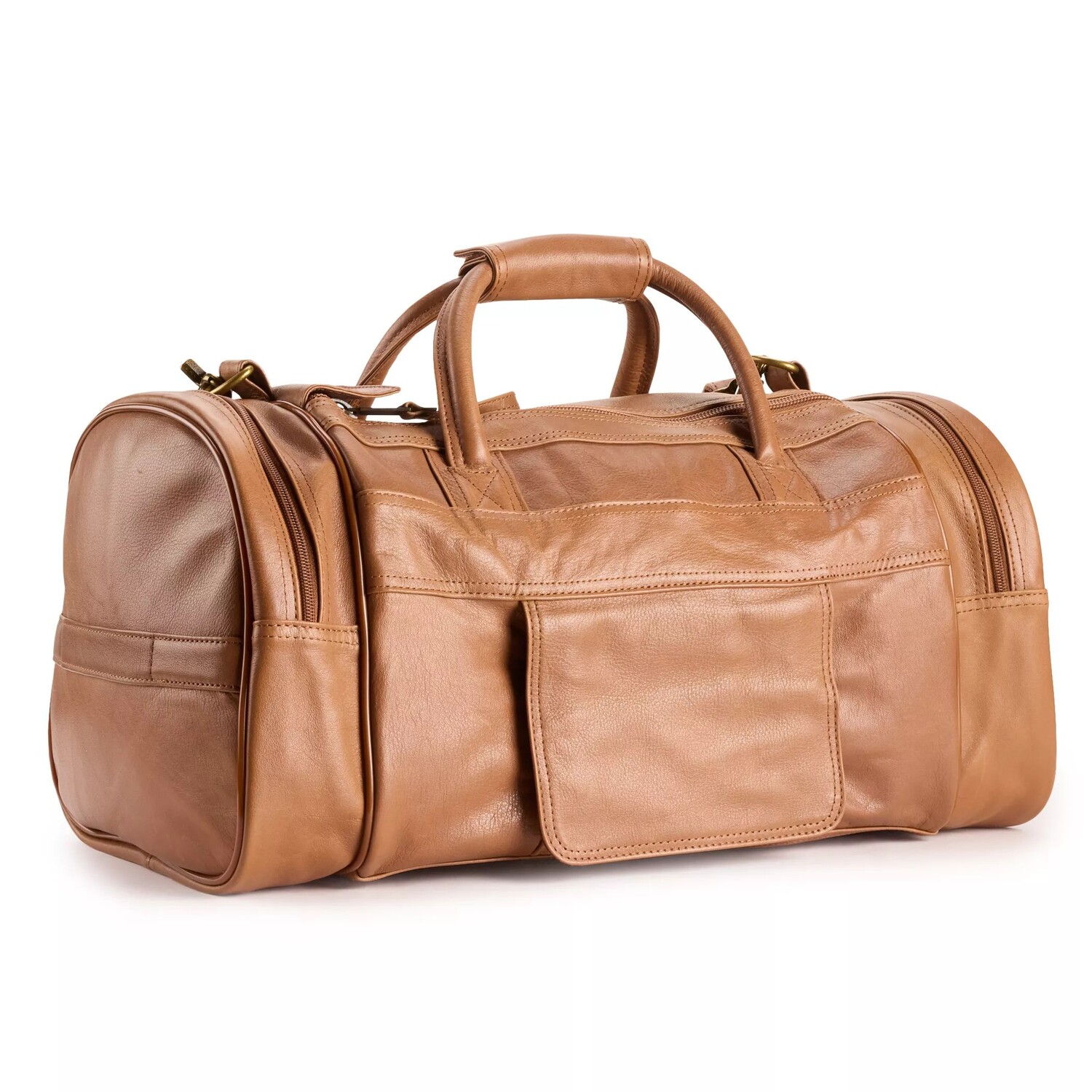 20-дюймовая спортивная сумка из коричневой кожи с двойной молнией AmeriLeather AmeriLeather
20-дюймовая спортивная сумка из коричневой кожи с двойной молнией AmeriLeather AmeriLeather