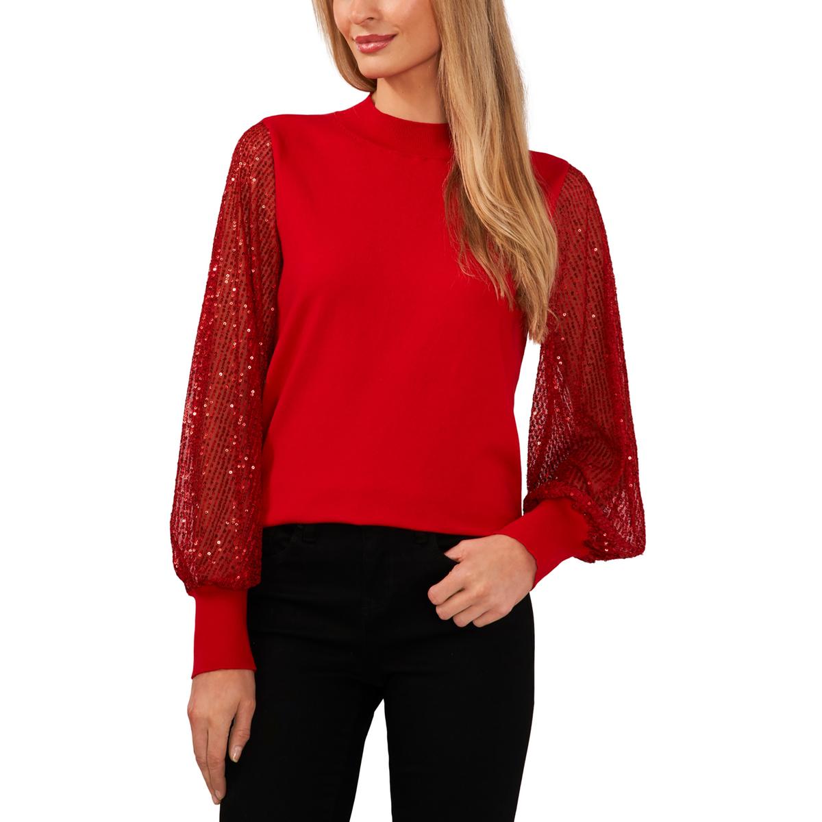 Женский хлопковый свитер с пайетками CeCe, цвет luminous red
Женский хлопковый свитер с пайетками CeCe, цвет luminous red